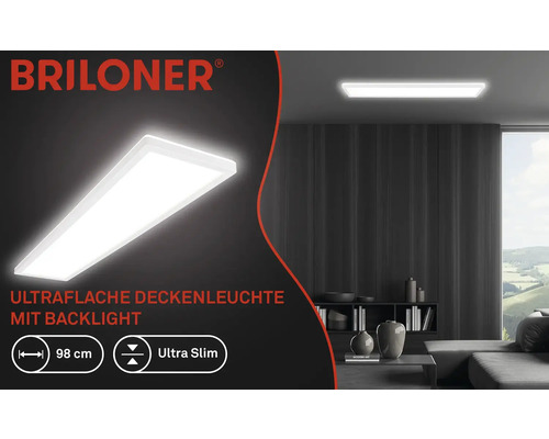 Flache Deckenleuchte mit Hintergrundbeleuchtung, 98 cm, zur Beleuchtung von Innenräumen