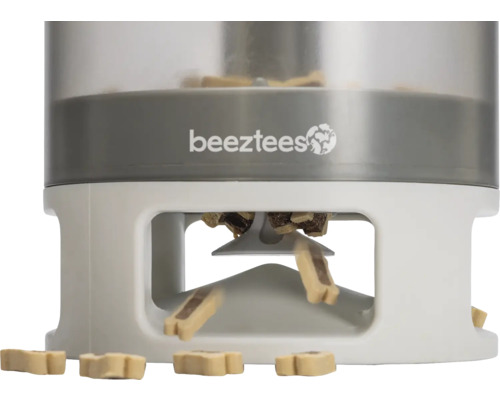 Beeztees Logo auf Futterautomat für Hunde.