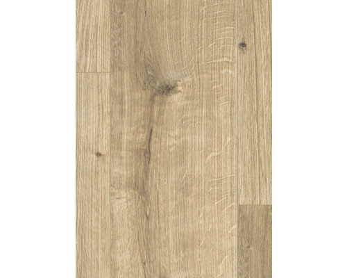 Nahaufnahme von Laminatboden in Holzoptik.