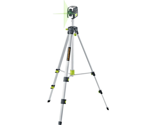 Kreuzlinienlaser auf Stativ zur Nivellierung