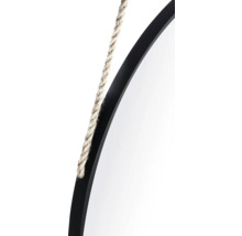 Runder Spiegel mit Rahmen und Aufhängeseil