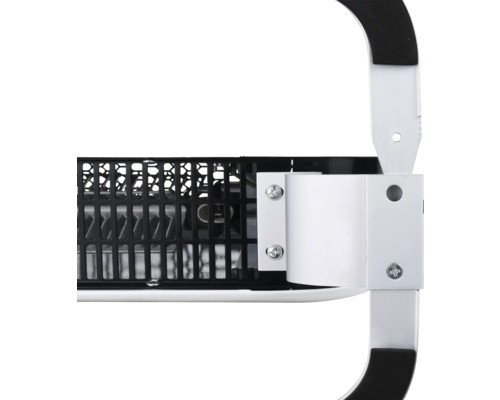 Detailansicht eines Heizkörpers mit Halterung