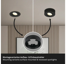 Montagevarianten für Aufbau- und Einbaustrahler