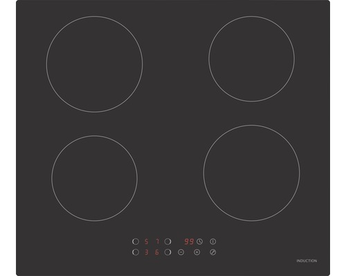 Induktionskochfeld mit vier Kochzonen