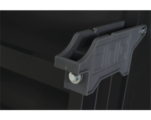Detailansicht eines Halters mit Schraube