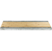 Holzregalboden mit Metalleinfassung