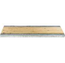 Holzregal mit Metallkante