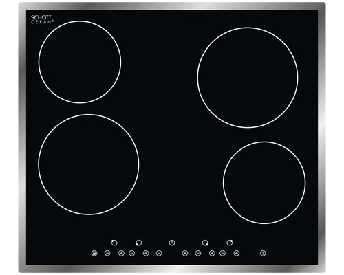Glaskeramikkochfeld mit vier Kochzonen