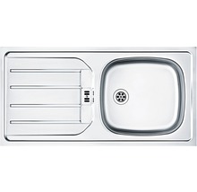 Spüle aus Edelstahl mit Abtropffläche