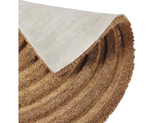 Kokosmatte mit gerippter Struktur und Textilrücken