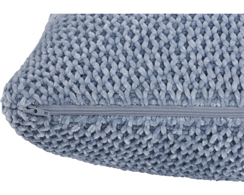 Kissen mit Reißverschluss und Strickmuster