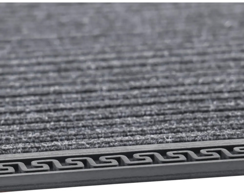 Detailaufnahme einer Fußmatte mit griechischem Mäandermuster