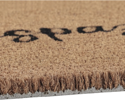 Kokosfußmatte mit Schriftzug, Detailansicht der Fasern