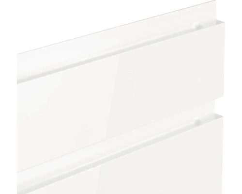 Detailansicht einer weißen Möbeloberfläche