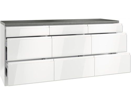 Waschtischunterschrank mit Schubladen und Abdeckplatte