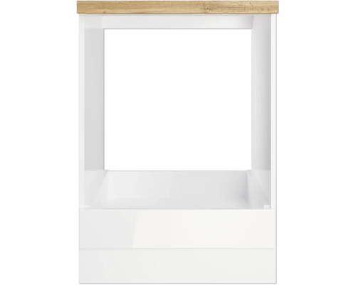 Regal in Weiß mit Holzplatte