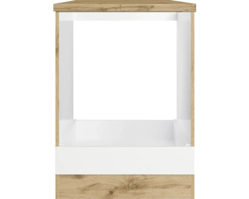 Regal mit Holzrahmen und weißen Regalböden