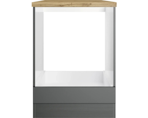 Regal mit Holzplatte und Schubladen