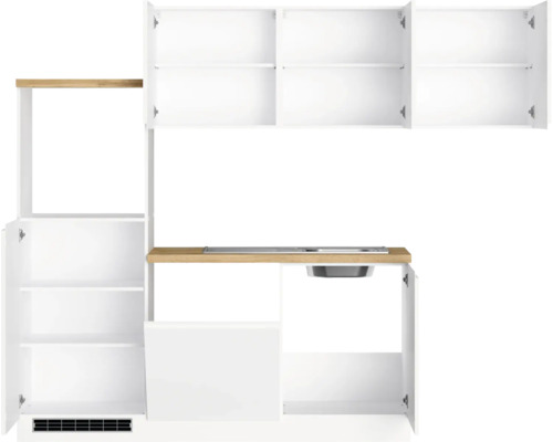 Küchenzeile mit Spüle und Schränken zur Kücheneinrichtung