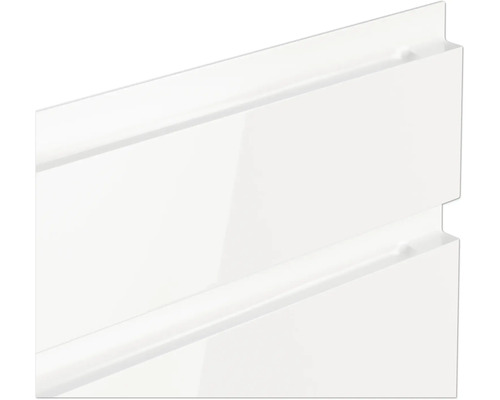 Nahaufnahme von zwei weißen Schubladenfronten