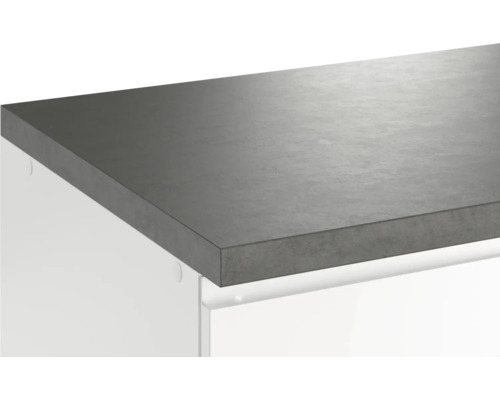 Küchenarbeitsplatte aus Betonoptik auf Unterschrank