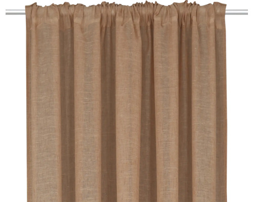 Gardine mit Kräuselbandaufhängung an einer Stange