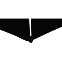 Mittelstockschirm SOLUNA Luneau mit LED Beleuchtung Ø 300 cm schwarz mit UV-Schutz 80, wasserabweisende Polyesterbespannung, leichte Aufspannung per Kurbel