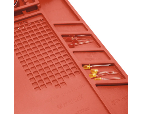 Silikon Reparaturmatte mit Fächern für Schrauben und Bauteile