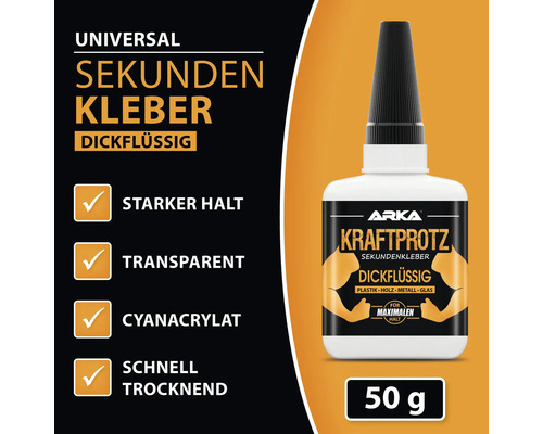 Universal Sekundenkleber, dickflüssig, 50 Gramm