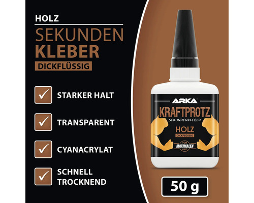 Holz Sekundenkleber von Arka Kraftprotz, 50 Gramm