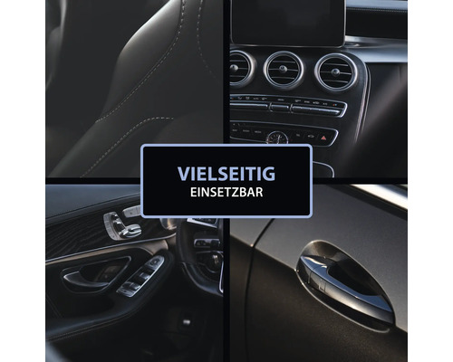 Vielseitig einsetzbar: Collage von Fahrzeuginnenausstattung und Karosseriedetails