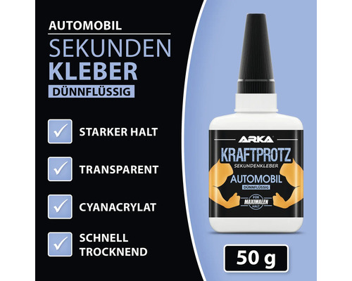 Arka Kraftprotz Sekundenkleber Automobil, 50 Gramm