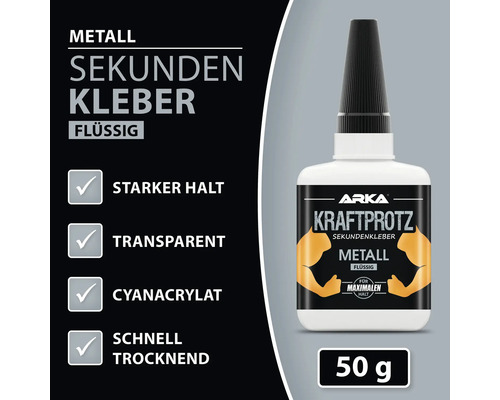 Arka Kraftprotz Metall Sekundenkleber, 50 Gramm