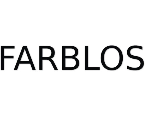 Farblos Schriftzug