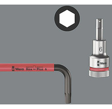 Wera Logo, Sechskantprofil, Innensechskantschlüssel und Steckschlüsseleinsatz