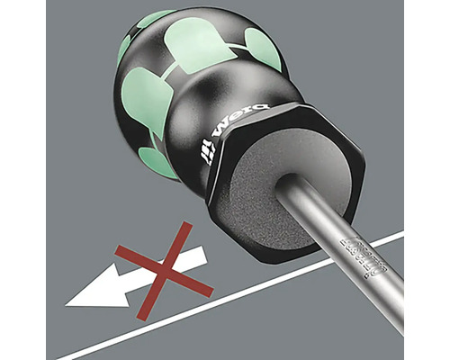 Wera Logo auf Schraubendreher mit Anti-Roll-Symbol