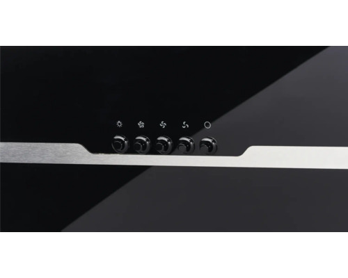 Dunstabzugshaube Bedienfeld mit Licht-, Lüfterstufen- und Ein-/Ausschalter.