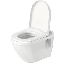 Wand-Tiefspültoilette mit offenem Spülrand und Toilettensitz