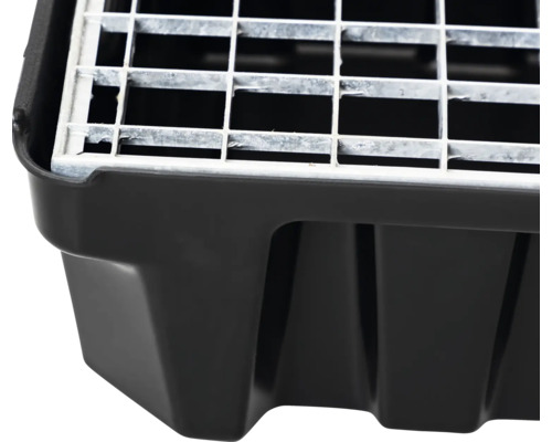 Auffangwanne aus Kunststoff mit Gitterrost