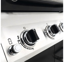 Gasgrill Nexgrill 4B Evolution schwarz 4 Brenner 3,23 kW Grillfläche 44x64 cm + Seitenbrenner inkl. Ablage, Deckelthermometer, Fettauffangschale, Grillbesteckhalter, Seitentisch, Warmhalterost