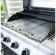 Gasgrill Nexgrill 4B Evolution schwarz 4 Brenner 3,23 kW Grillfläche 44x64 cm + Seitenbrenner inkl. Ablage, Deckelthermometer, Fettauffangschale, Grillbesteckhalter, Seitentisch, Warmhalterost