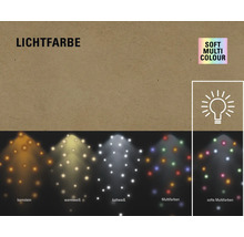 Lichtfarben: Bernstein, Warmweiß, Kaltweiß, Multicolor, softe Multicolor