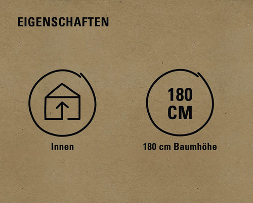 Eigenschaften: Innenbereich geeignet, 180 cm Baumhöhe