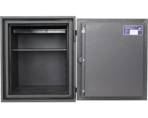 Offener Tresor mit Fachboden zur sicheren Aufbewahrung