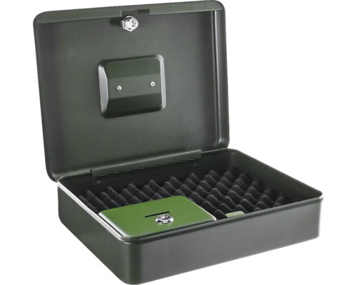 Geöffneter Geldkoffer mit Schloss