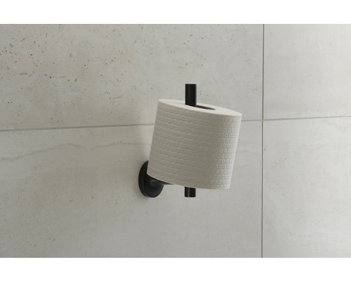 Toilettenpapierhalter aus Metall mit Toilettenpapierrolle