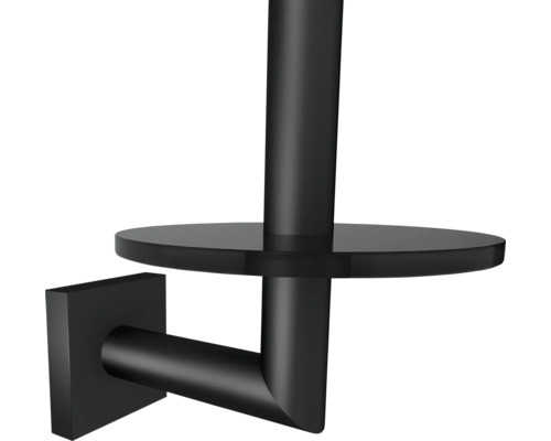 Schwarzer Toilettenpapierhalter zur Wandmontage