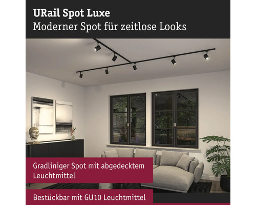 URail Spot Luxe Beleuchtungssystem im Wohnzimmer