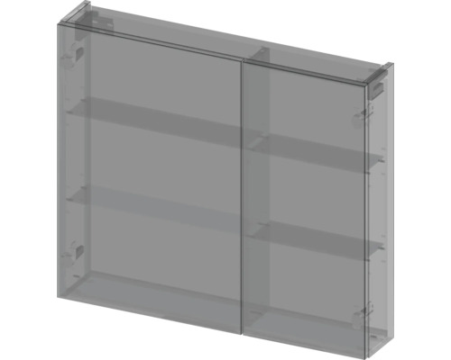 Badezimmerschrank mit zwei Türen und Einlegeböden