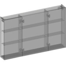 Spiegelschrank Devo Vena 2.0 BxHxT 110x70x15 cm pearl grey supermatt